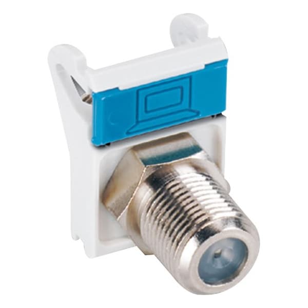 Siemon 1-PORT JACK FLAT, WITH 1 F CONNECTOR, WHITE MX-F-FA-02 - main